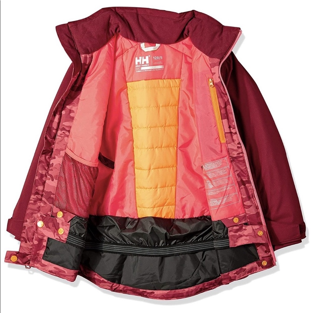 Helly Hansen Kids Jacket - Burgundy, Pink, and Orange